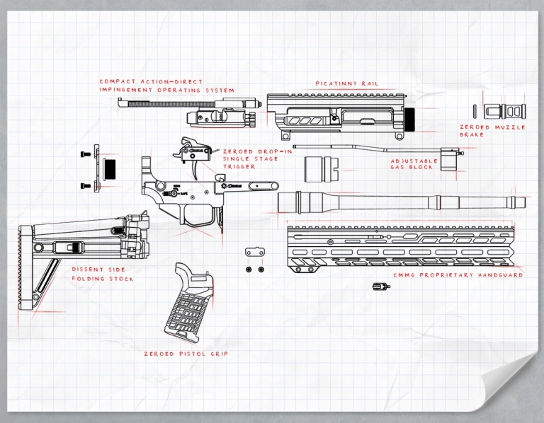 Rifle, DISSENT, Mk4, 5.56mm, 14.5